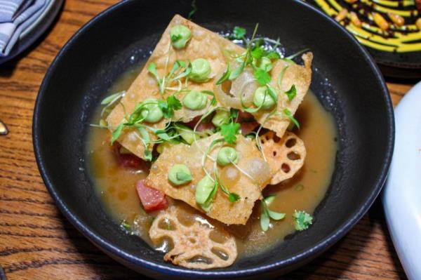 Nikkei Tuna Ceviche at Jora, a Peruvian restaurant located in Long Island City, Queens. (Kaitlyn Rosati for New York Daily News)