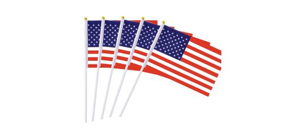 25-Pack Handheld Small Mini U.S. Flag 