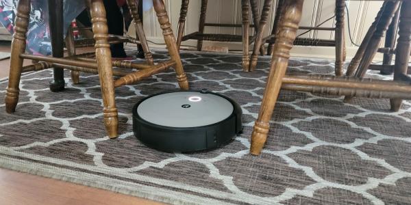 Roomba cleaning area rug