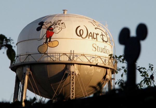 A view of the water tower at The Walt Disney Co in Burbank