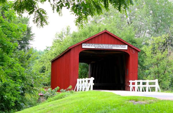 The Red Covered Bridge in Princeton, Illinois, was added to the Natio<em></em>nal Register of Historic Places in 1975.