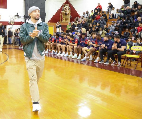 Jose Alvarado's jersey was retired by Christ the King on Friday.