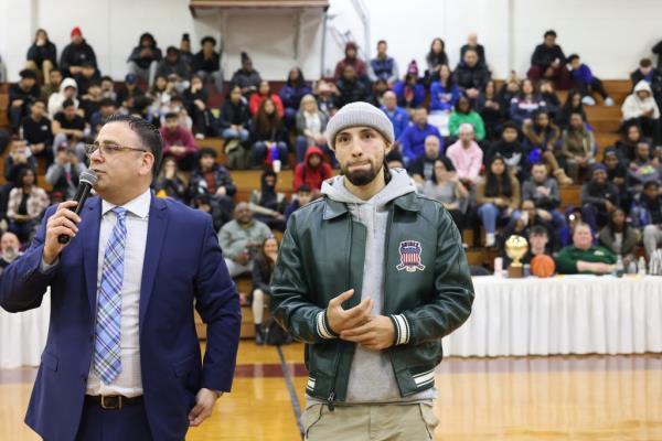 Jose Alvarado's jersey was retired by Christ the King on Friday.