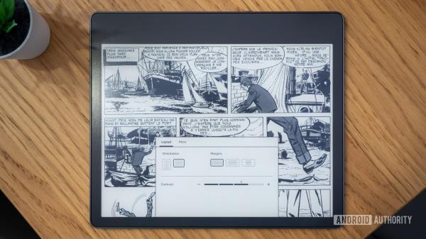 amazon kindle scribe comic book pdf orientation margins contrast