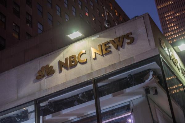 A view outside NBC News at Rockefeller Plaza.