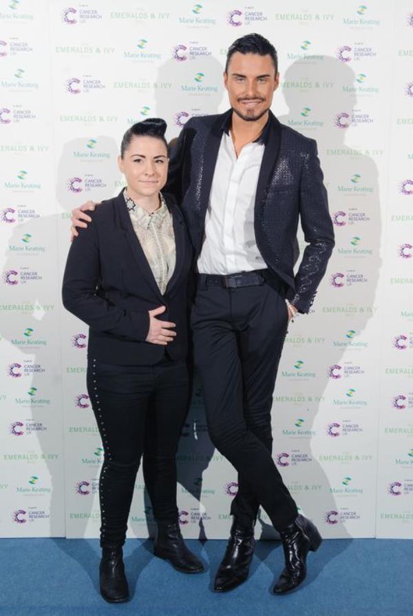 Lucy Spraggan with fellow former X Factor co<em></em>ntestant Rylan Clark (Dominic Lipinski/PA)