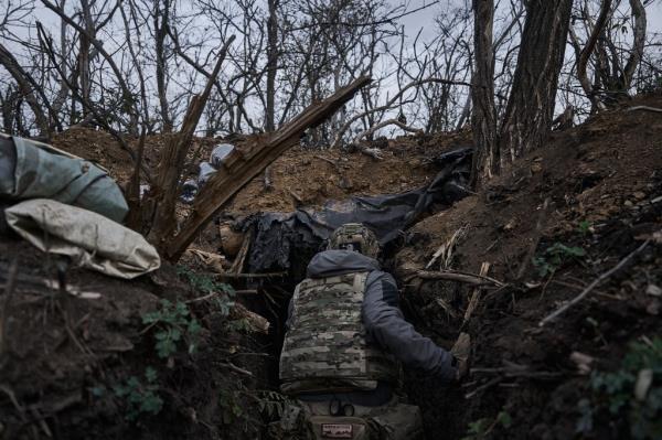 Soldier in trench