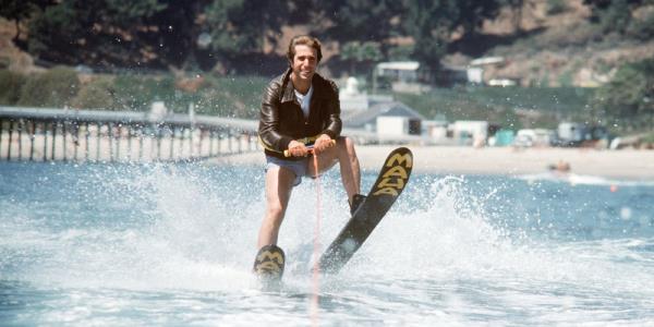 Henry Winkler as Fo<em></em>nzie in Happy days jumping the shark