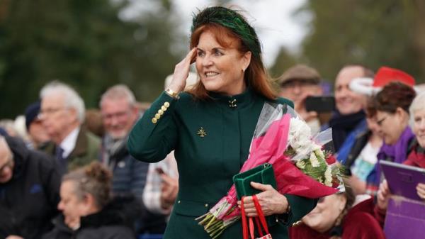 Sarah, Duchess of York attending the Christmas Day morning church service at St Mary Magdalene Church in Sandringham, Norfolk. Picture date: Mo<em></em>nday December 25, 2023.</p>

<p>　　