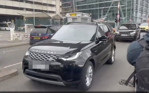 The Prince was whisked out of the Windsor Suite and into a Range Rover before being driven in a police co<em></em>nvoy to Clarence House.