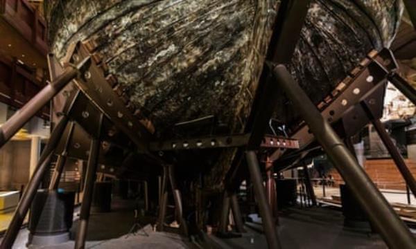 a view of Vasa’s  steel cradle