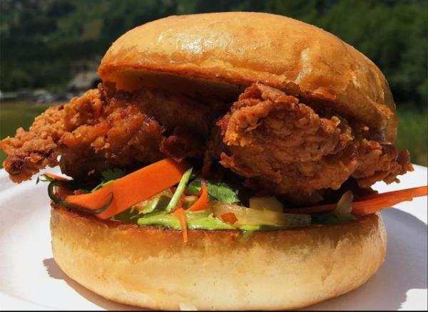 The Bistro Traditio<em></em>nal fried chicken sandwich from the Bodega food truck in Jackson Hole, Wyo.