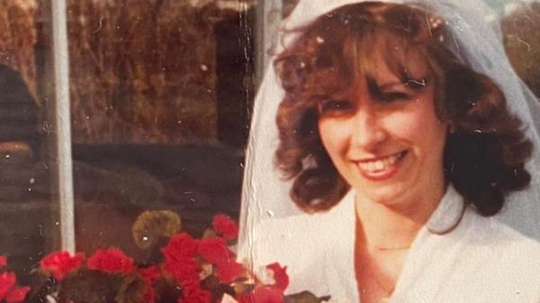 Wendy Cousins is shown on her wedding day. Pic: Paul Cousins