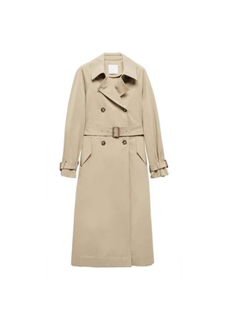 Double-Breasted Cotton Trench Coat - Women