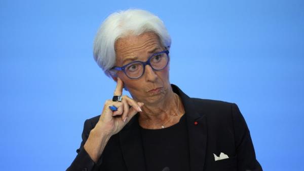 President of the European Central Bank (ECB) Christine Lagarde attends a news co<em></em>nference following the ECB's mo<em></em>netary policy meeting, in Frankfurt, Germany, July 21, 2022. REUTERS/Wolfgang Rattay</p>

<p>　　