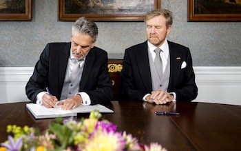 King Willem-Alexander swears in Mr Schoof as the new prime minister on Tuesday