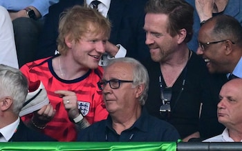 Ed Sheeran was again present to watch England in Germany