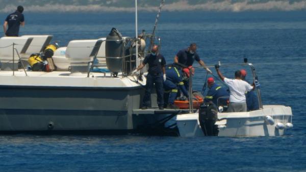 A coastguard boat took the body to Rhodes for a post-mortem 