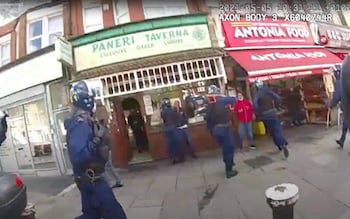 The police raid Antonia's Food in Wood Green, north London