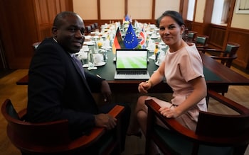 David Lammy with his German counterpart  Annalena Baerbock