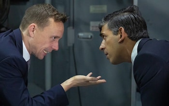 Prof John Bew advising then prime minister Rishi Sunak on foreign affairs last year