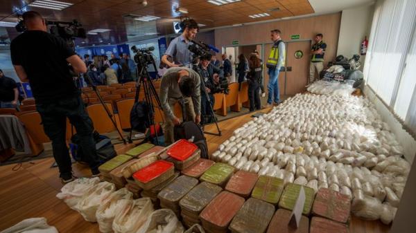 Some of the bags of methamphetamine. Pic: AP