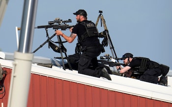 Snipers reportedly fired at a nearby rooftop