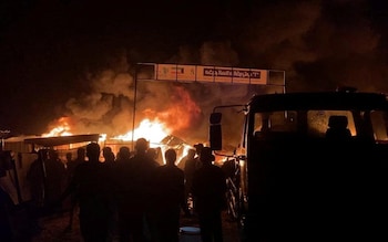 Fire tears through the displaced Palestinians camp