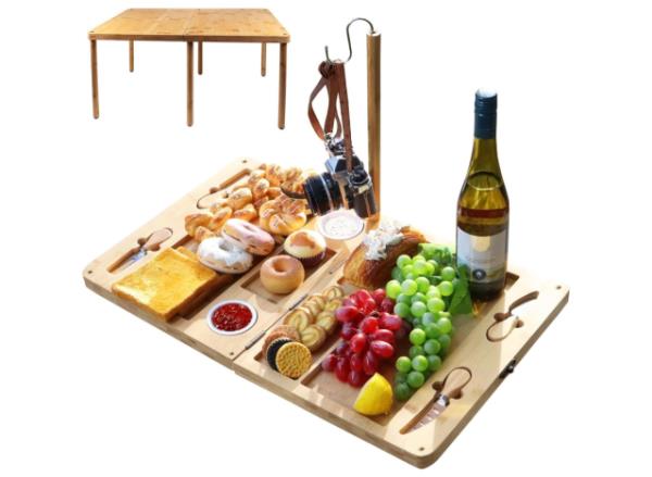 a portable charcuterie table