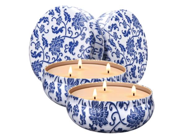 covered decorative tin citro<em></em>nella candles