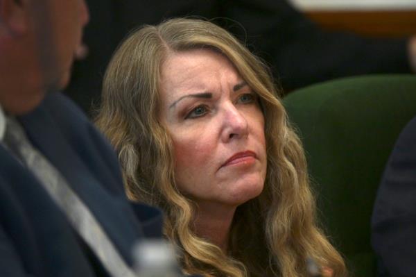 Lori Vallow Daybell sits during her sentencing hearing at the Fremont County Courthouse in St. Anthony, Idaho, July 31, 2023