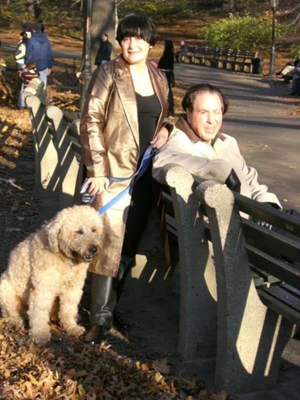 Allan Goldman's ex-wife claimed in an affidavit that he and Vostrikova were romantically involved for years. vostrikova years earlier in central park with a dog on a leash while goldman sits on a bench