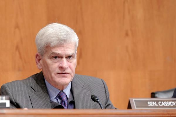 Sen. Bill Cassidy, R-La., questions during a Senate Health, Education, Labor, and Pensions hearing to examine addressing long COVID, focusing on advancing research and improving patient care, Thursday, Jan. 18, 2024, on Capitol Hill in Washington.