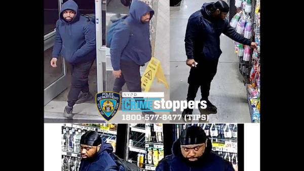 Multiple photos of the alleged snack thief and shooter, inside and outside of the 7-Eleven. 