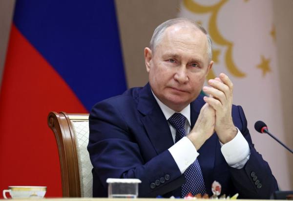 President Vladimir Putin attending a meeting of leaders of the Collective Security Treaty Organisation (CSTO), a Russia-led security alliance comprising six post-Soviet states, in the Belarusian capital Minsk on November 23, 2023