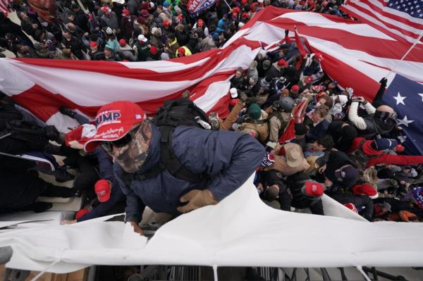 Supporters of President Do<em></em>nald Trump clashed with police at the Capitol on January 6, 2021.