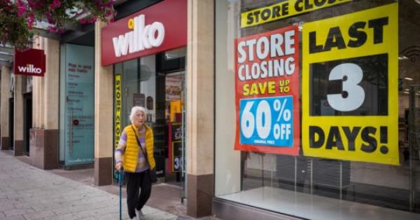 Wilko store with closing down signs