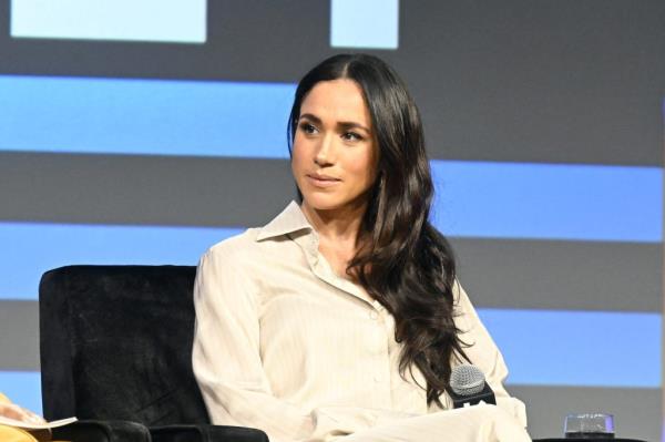 Meghan, Duchess of Sussex, speaking o<em></em>nstage at the 2024 SXSW Co<em></em>nference and Festival during the 'Breaking Barriers, Shaping Narratives: How Women Lead On and Off the Screen' panel