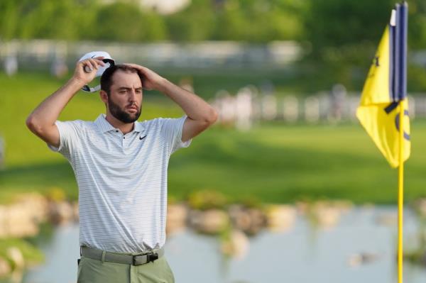 Scottie Scheffler during first round of PGA Championship.