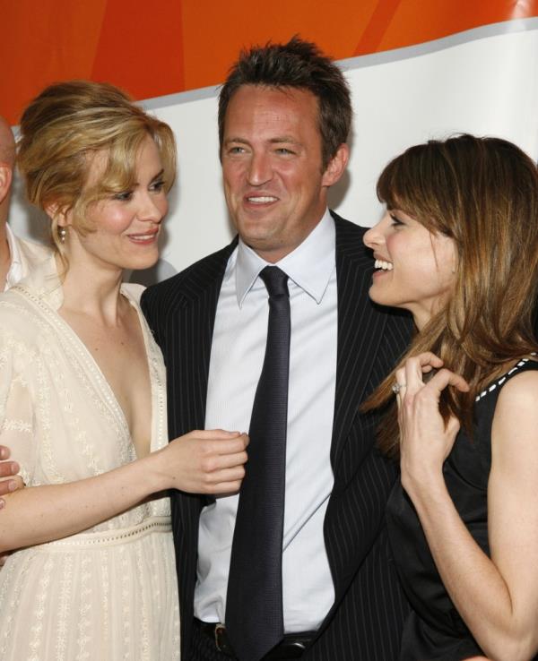 Sarah Paulson, Matthew Perry, and Amanda Peet during the NBC 2006-2007 Primetime Preview at Radio City Music Hall.