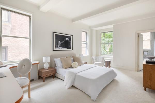 Interior of one of the home's bedrooms. 