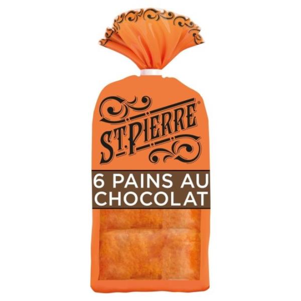 St Pierre's packs of six Pains au Chocolat.