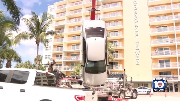 Car pulled out of pool.