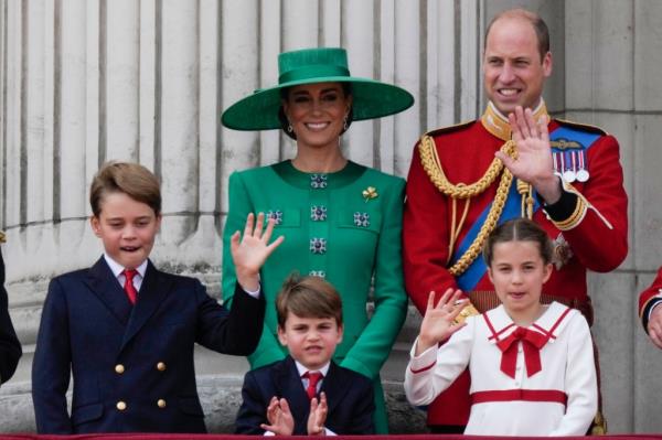 Prince William and his wife and kids. 