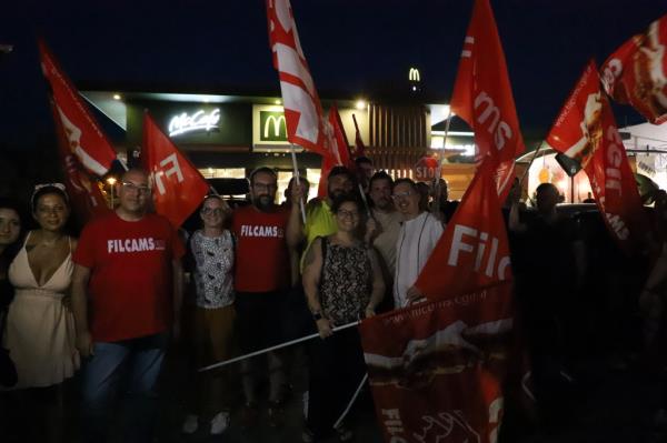 The picketing McDonald's workers