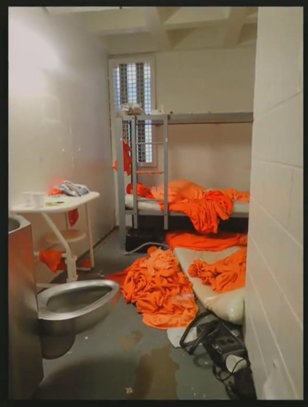 Jeffrey Epstein's cell after he died.