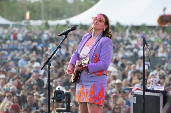 Elle King performs o<em></em>nstage during Day 1 of Stagecoach Festival at Empire Polo Club on April 26, 2024 in Indio, California