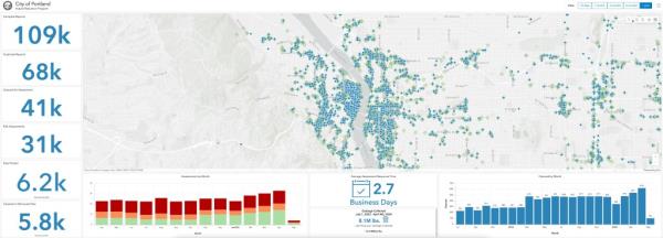 The City of Portland's homeless encampment tracker pinpoints the exact location of the sites which litter the city 'across virtually every neighborhood'