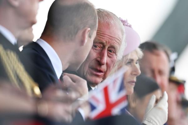 Prince William and King Charles in Portsmouth, England 