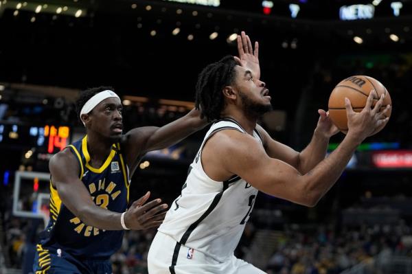 Cam Thomas recorded 22 points for the Nets in their loss to the Pacers on Monday.